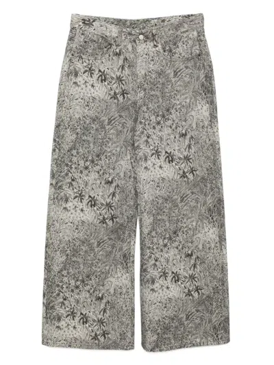 Jnby Graphic-print Jeans In Gray