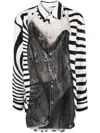 Jnby Graphic-print Panelled Shirt In Black