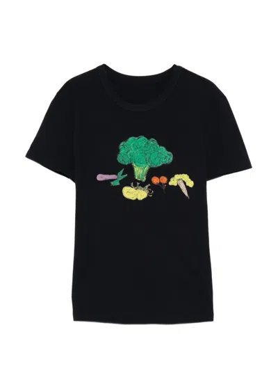 Jnby Graphic-print Round Neck T-shirt In Black