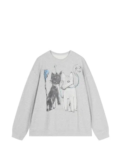 Jnby Graphic-print Sweatshirt In Gray
