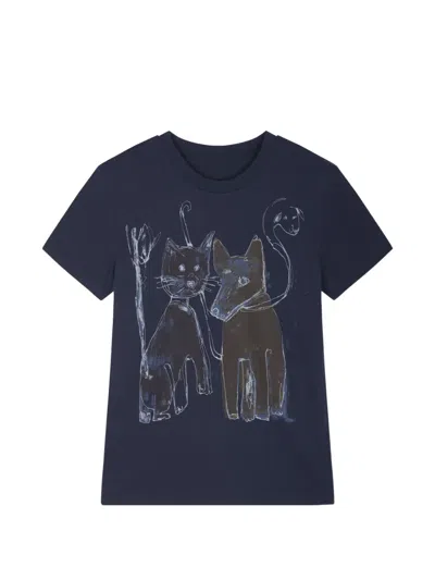 Jnby Graphic-print T-shirt In Blue