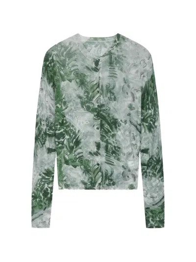 Jnby Graphic-print Wool Cardigan In Animal Print