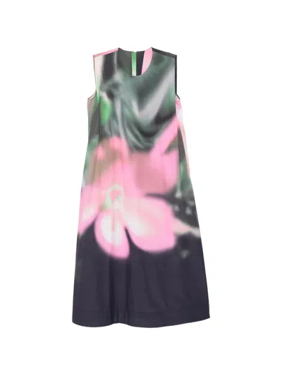 Jnby Graphic-printed Sleeveless Dress In Blue