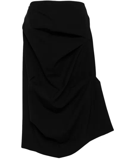 Jnby H-shaped Pleated Skirt In Black
