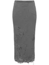 Jnby H-type Fashionable Long Waist Skirt In Grey