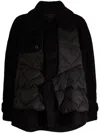 Jnby Heart-motif Quilted Puffer Jacket In Black