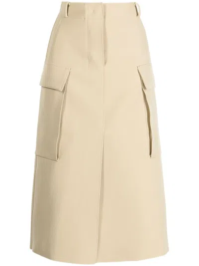 Jnby High-waist Midi Skirt In Braun