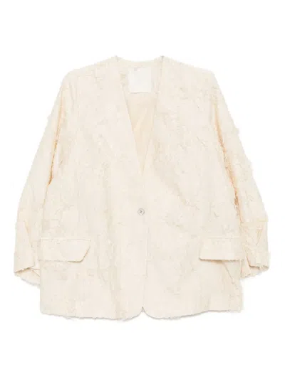 Jnby Jacquard Jacket In Neutral