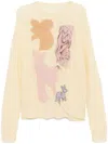 Jnby Jacquard Jumper In Yellow