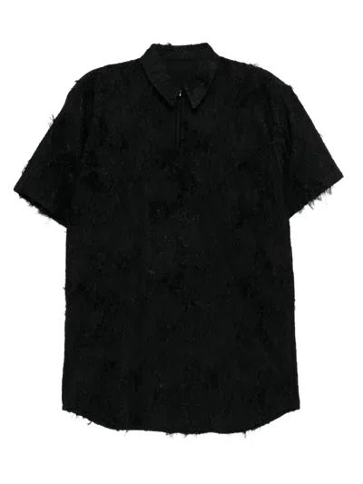 Jnby Jacquard Short-sleeves Dress In Black