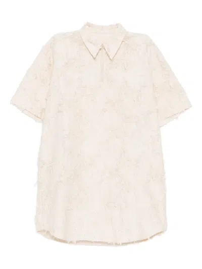 Jnby Jacquard Short-sleeves Dress In Pink