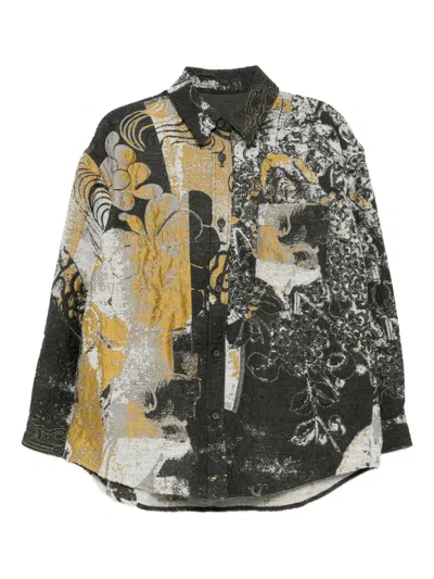 Jnby Jacquard Tweed Jacket In Multi