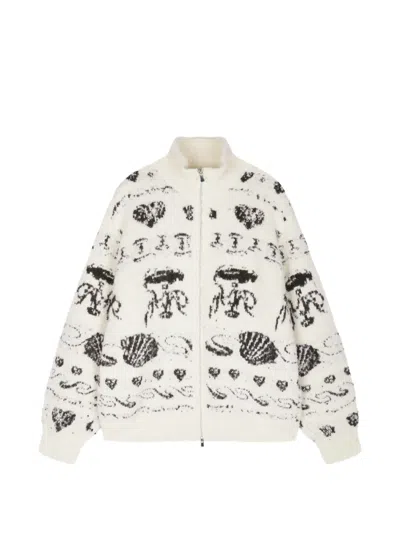 Jnby Cardigan Aus Jacquard-strick In White