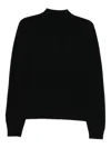 Jnby Knitted Polo Top In Black