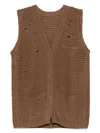 Jnby Knitted Vest In Brown