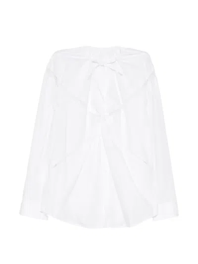 Jnby Lace Drape Blouse In White