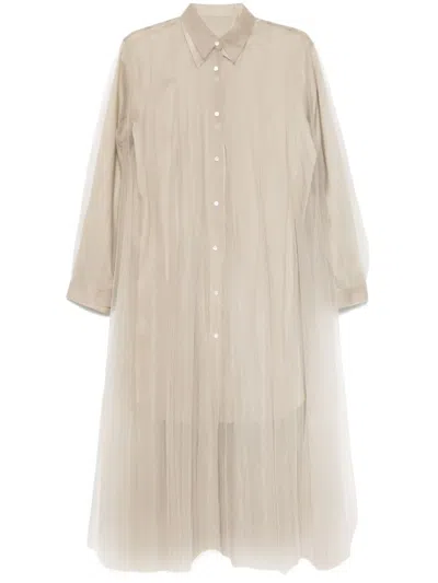 Jnby Long Sleeves Dress In Neutrals