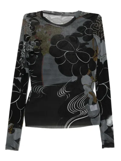 Jnby Long-sleeves T-shirt In Black
