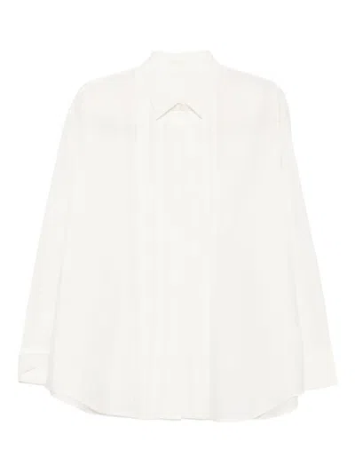 Jnby Loose-fitting Long-sleeved Shirt In White