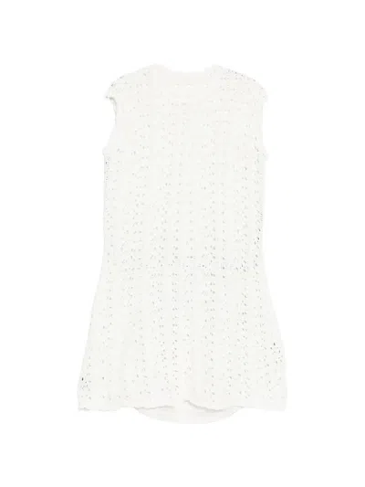 Jnby Macrame Sleeveless Dress In White