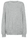 Jnby Metallic Effect Jumper In Silver