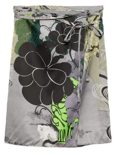 Jnby Mid-length Waist Skirt In Gray