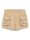 Jnby Mini Cargo Shorts In Neutrals