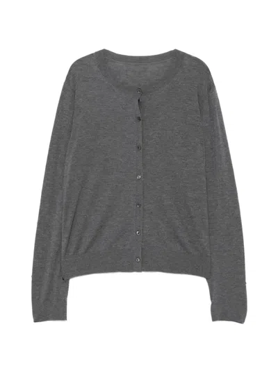 Jnby Minimalist Cardigan In Gray