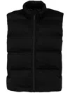 Jnby Mock Neck Padded Gillet In Black
