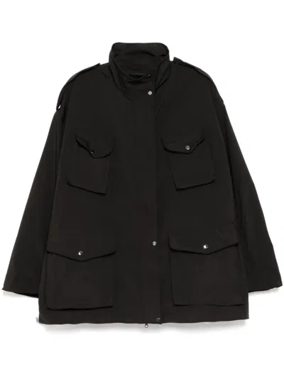 Jnby Multiple-pockets Oversize Jacket In Black