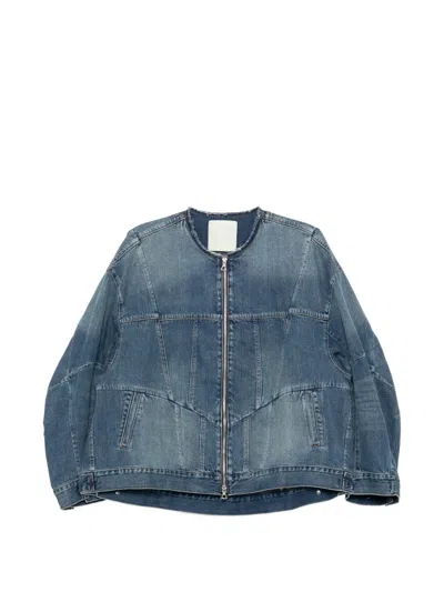 Jnby Oversize Panelled Denim Jacket In Blue