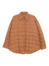 Jnby Oversized A-line Down Jacket In Brown