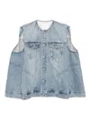 Jnby Oversized Midi Vest In Blue