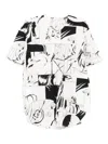 Jnby Oversizedshort Sleeves Blouse In White