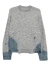 Jnby Pullover Mit Gestreiftem Einsatz In Gray