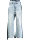 Jnby Asymmetrische Patchwork-jeans In Blue