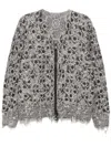 Jnby Pattern-printed Cardigan In Grey