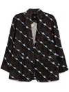 Jnby Patterned Blazer In Brown