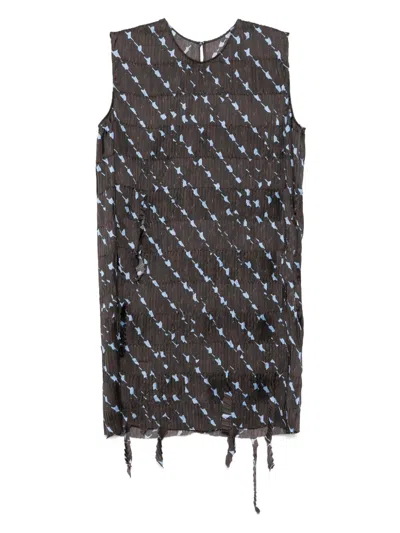 Jnby Patterned Dress In Brown