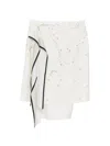 Jnby 펄 프린트 랩 스커트 In White