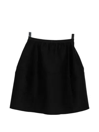 Jnby Pintucked Midi Skirt In Black