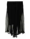Jnby Pleated A-shaped Skirt In Black