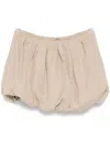 Jnby Pleated Cropped Waist Skirt In Neutrals