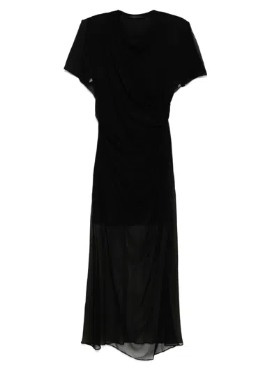 Jnby Pleated Dress In Black