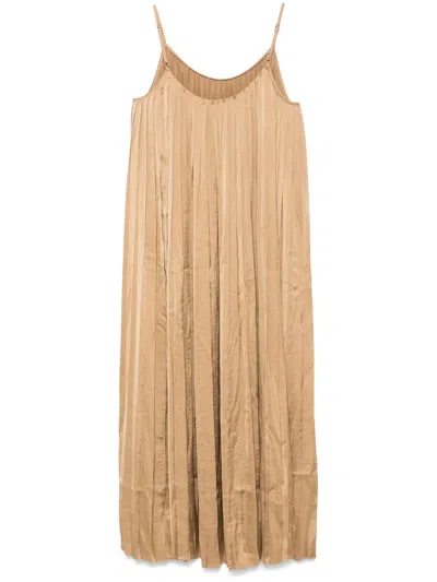 Jnby Pleated Midi Dress In Neutrals
