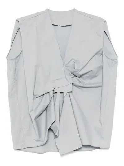 Jnby Pleated Shirt In Blue