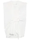 Jnby Pleated Sleeveless Blouse In White
