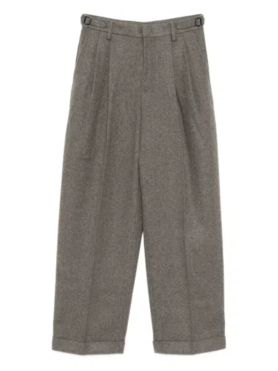 Jnby Pleated Trousers In Gray