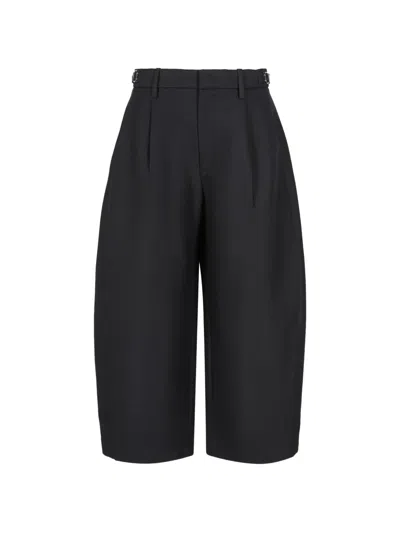 Jnby Pleated Wide-leg Trousers In Purple