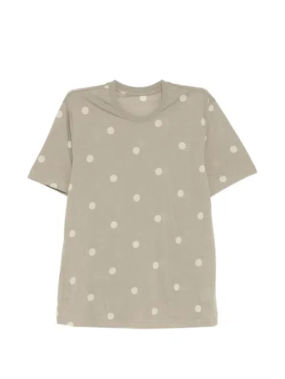 Jnby Polka-dot T-shirt In Neutral